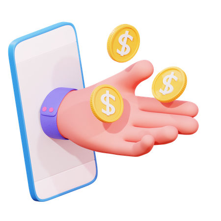 Online Money Saving  3D Icon