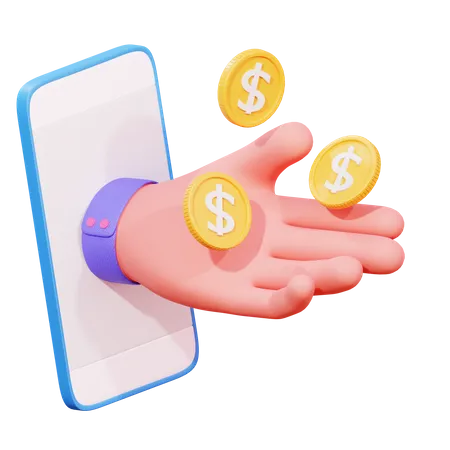 Online Money Saving  3D Icon