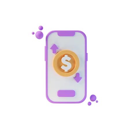 Online Money Transaction  3D Icon