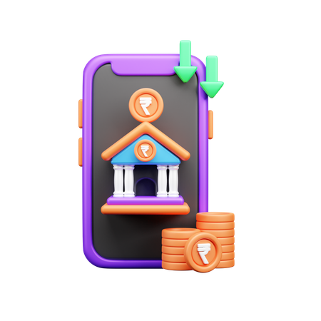 Online Money Transfer  3D Icon