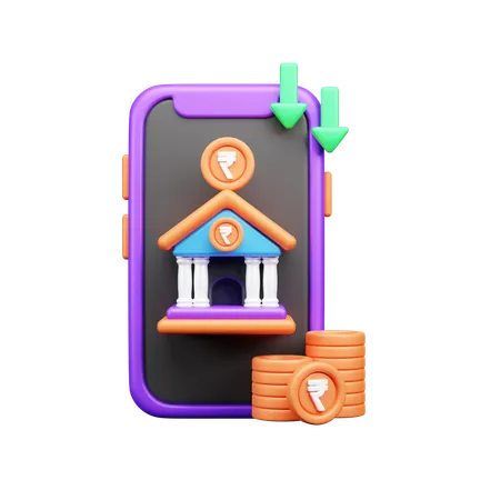 Online Money Transfer  3D Icon