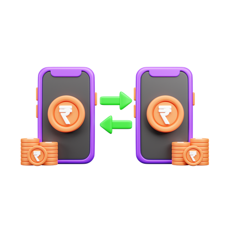 Online Money Transfer  3D Icon