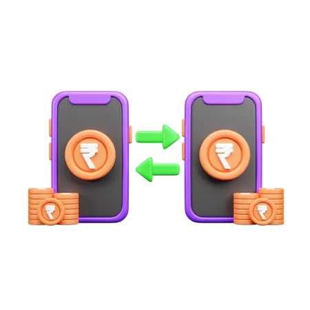 Online Money Transfer  3D Icon