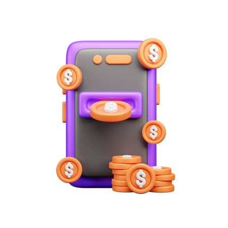 Online Money transfer  3D Icon