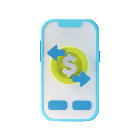 Online Money Transfer  3D Icon