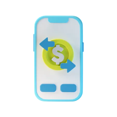 Online Money Transfer  3D Icon