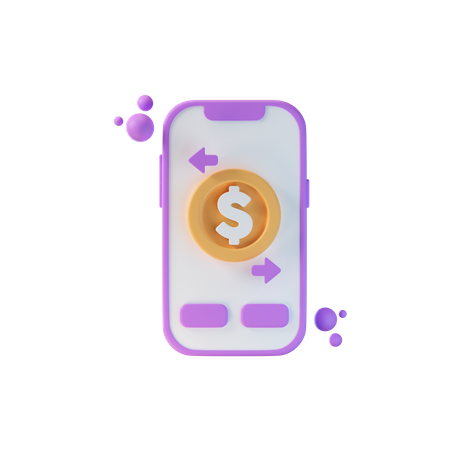 Online Money Transfer  3D Icon