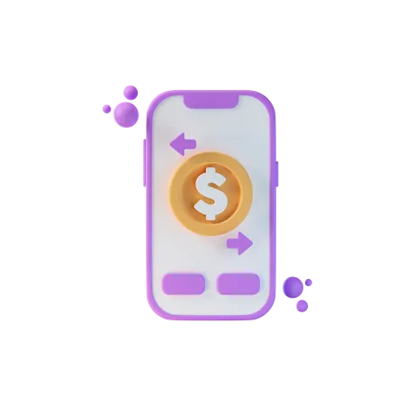 Online Money Transfer  3D Icon