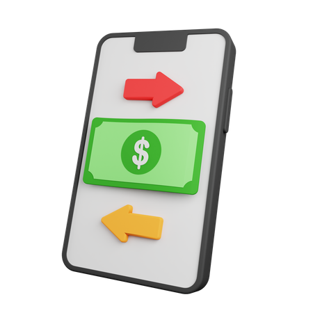 Online Money Transfer  3D Icon