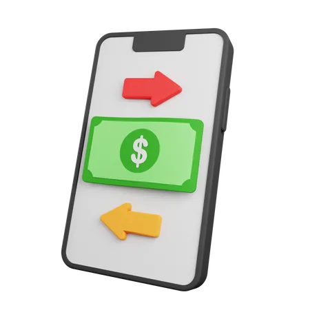 Online Money Transfer  3D Icon