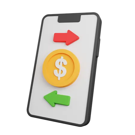 Online Money Transfer  3D Icon