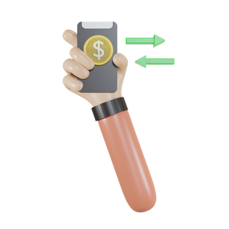 Online Money Transfer  3D Icon