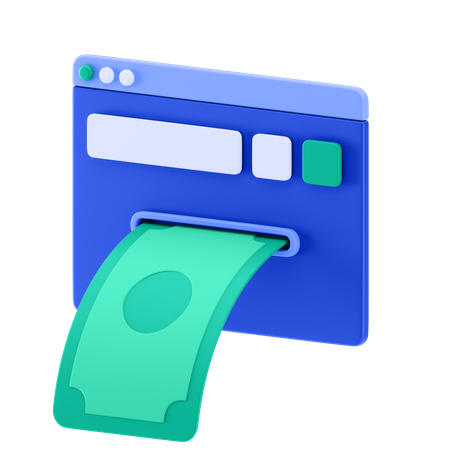 Online Money Withdraw  3D Icon