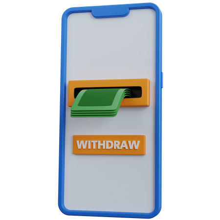 Online Money Withdrawal  3D Icon