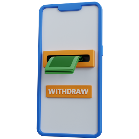 Online Money Withdrawal 3D Icon