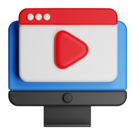 Online Movie  3D Icon
