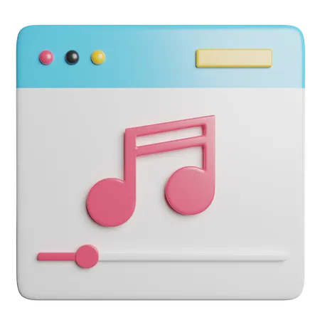 Online Music Media 3D Icon