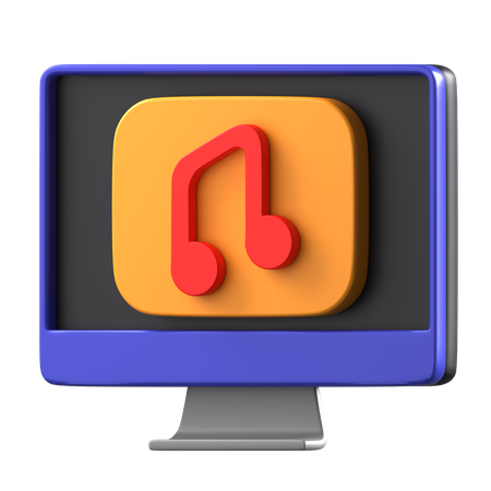 Online Music  3D Icon