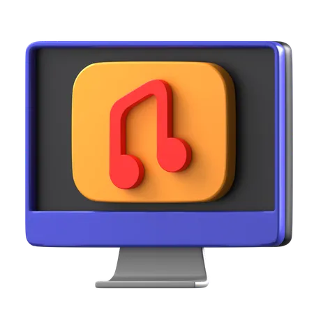 Online Music  3D Icon