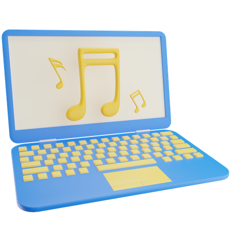 Online Music  3D Icon