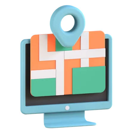 Online Navigation  3D Icon