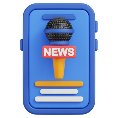 Online News  3D Icon