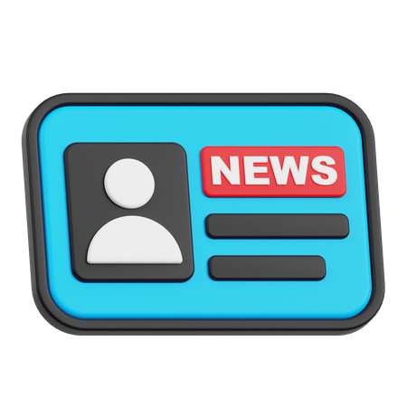 Online News  3D Icon