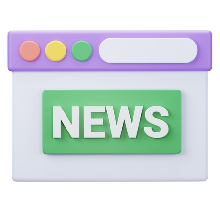 Online News  3D Icon