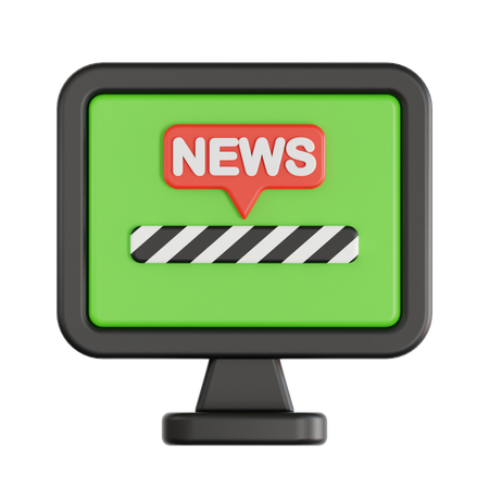 Online News  3D Icon