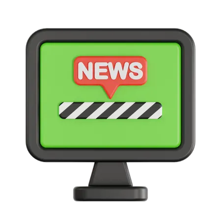 Online News  3D Icon