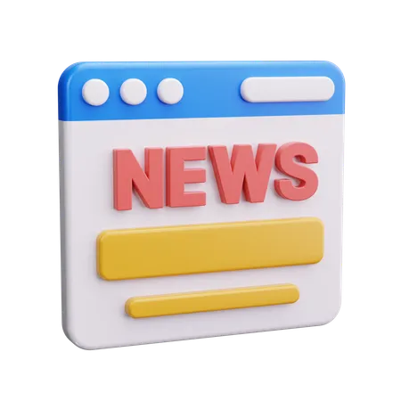 Online News  3D Icon