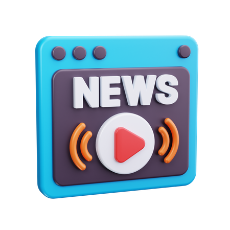 Online News  3D Icon