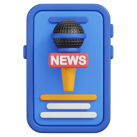 Online News  3D Icon