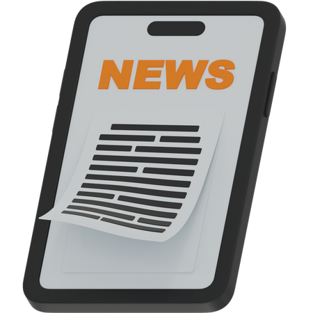 Online News  3D Icon