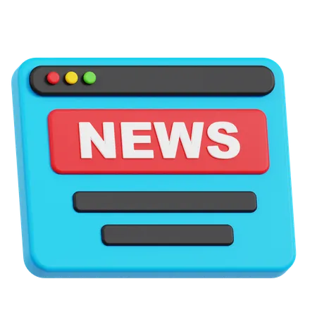 Online News  3D Icon