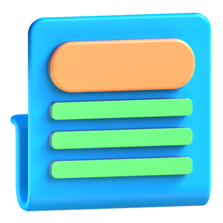 Online news  3D Icon