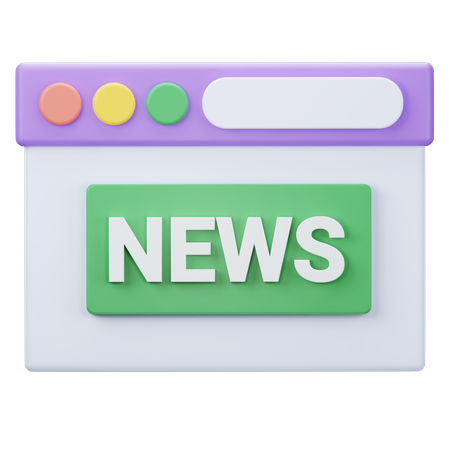 Online News  3D Icon