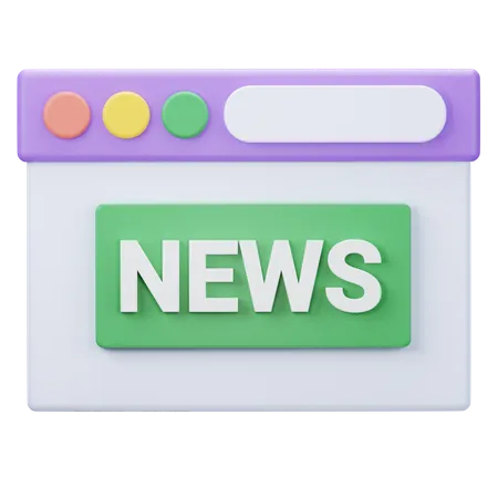 Online News 3 D Illustration 3D Icon