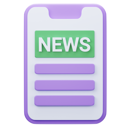 Online News  3D Icon