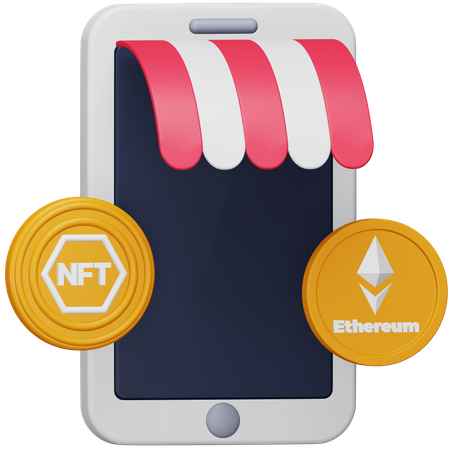 Online Nft Market  3D Icon