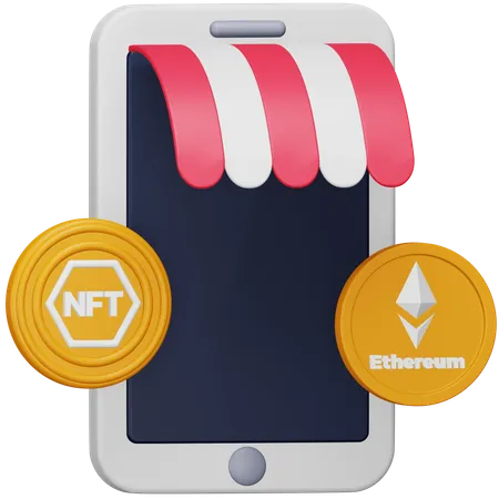 Online Nft Market  3D Icon