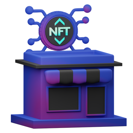 Online Nft Marketplace  3D Illustration