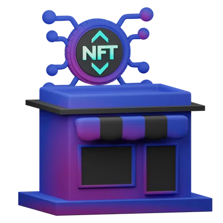 Online Nft Marketplace  3D Illustration