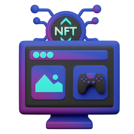 Online Nft Marketplace  3D Illustration