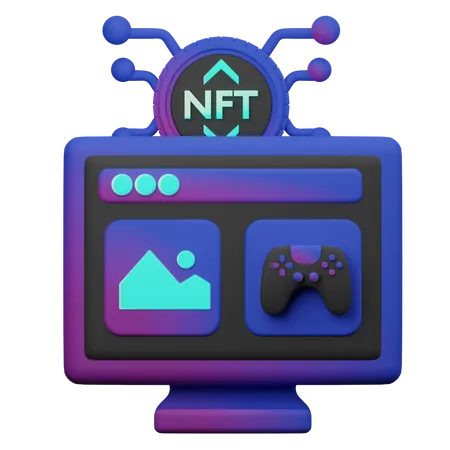 Online Nft Marketplace  3D Illustration