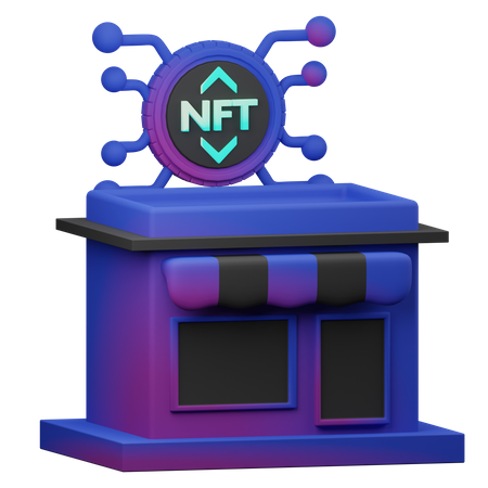 Online Nft Marketplace  3D Illustration