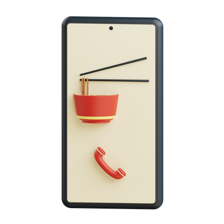Online Noodles Order  3D Icon