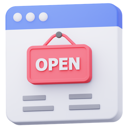 Online Open Board  3D Icon