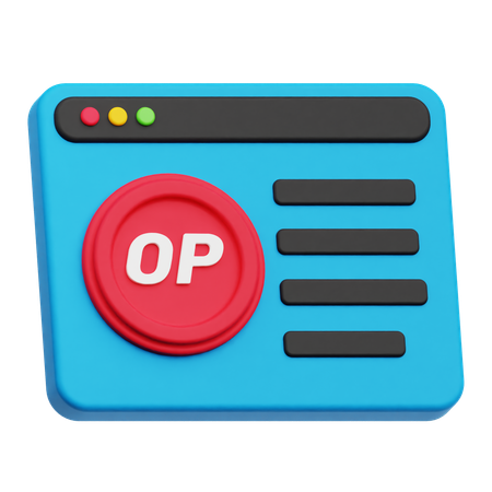Online Optimism  3D Icon