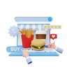 order food 3d illustration